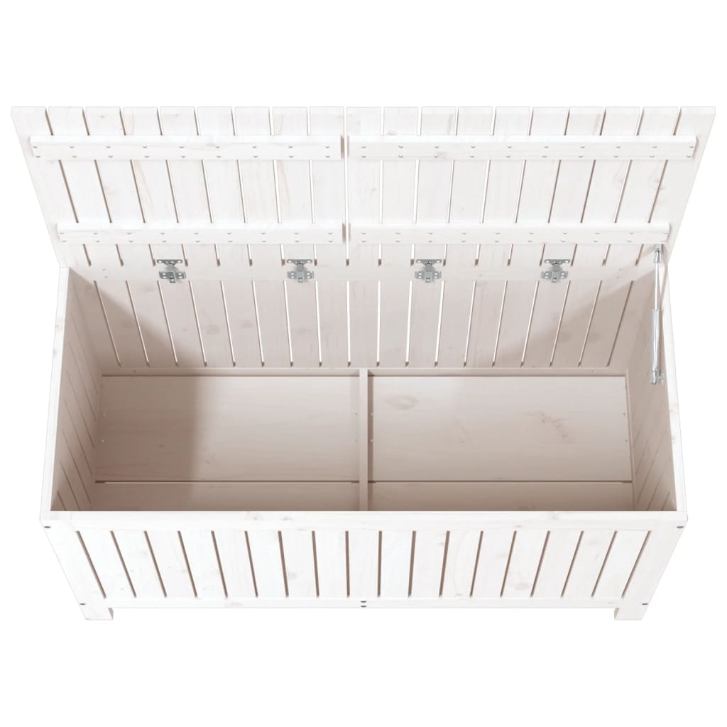 Boîte de rangement de jardin Blanc 121x55x64 cm Bois de pin Coffres de jardin vidaXL   
