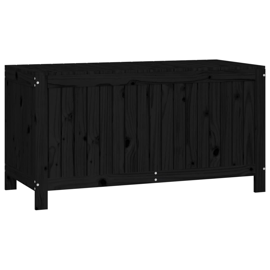 Boîte de rangement de jardin Noir 121x55x64 cm Bois massif pin Coffres de jardin vidaXL   