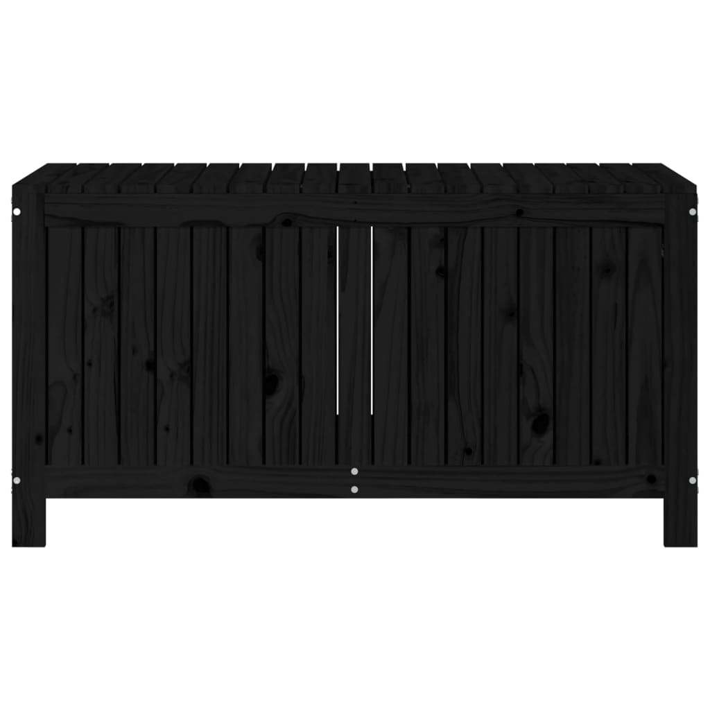 Boîte de rangement de jardin Noir 121x55x64 cm Bois massif pin Coffres de jardin vidaXL   