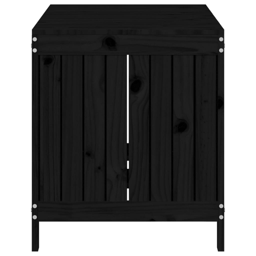 Boîte de rangement de jardin Noir 121x55x64 cm Bois massif pin Coffres de jardin vidaXL   
