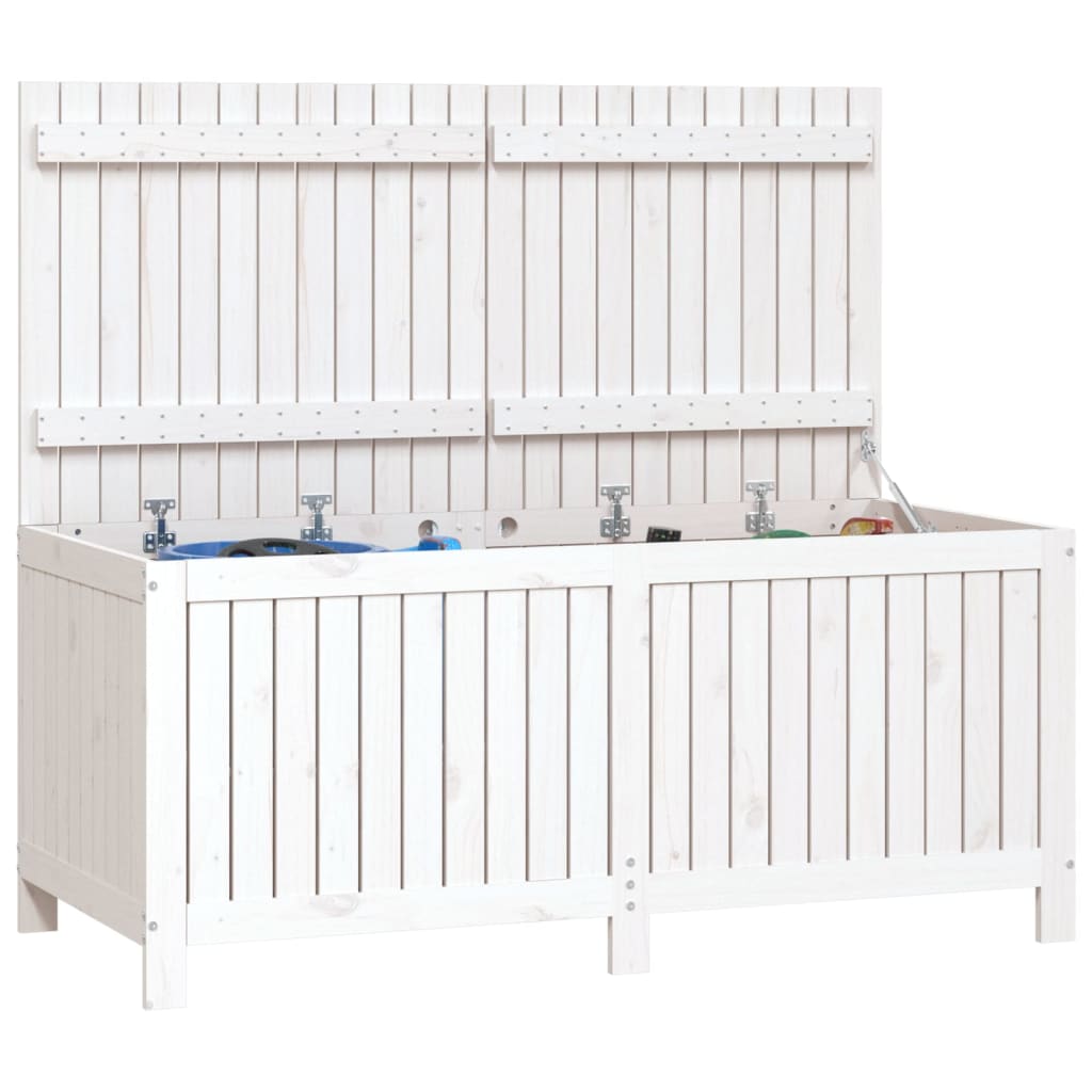 Boîte de rangement de jardin Blanc 147x68x64 cm Bois de pin Coffres de jardin vidaXL   