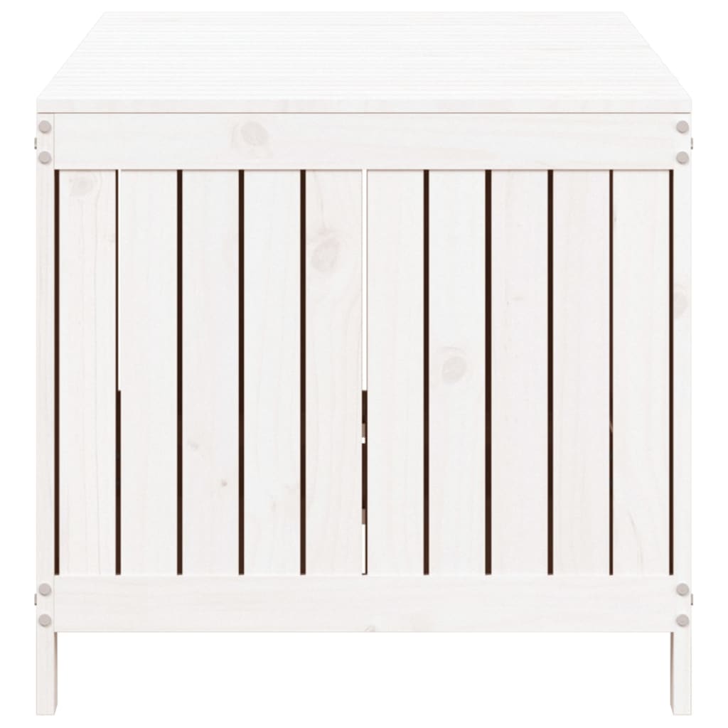 Boîte de rangement de jardin Blanc 147x68x64 cm Bois de pin Coffres de jardin vidaXL   
