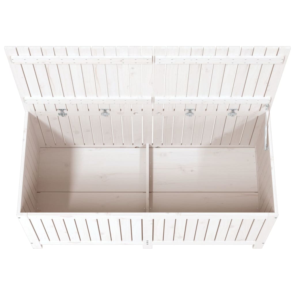 Boîte de rangement de jardin Blanc 147x68x64 cm Bois de pin Coffres de jardin vidaXL   