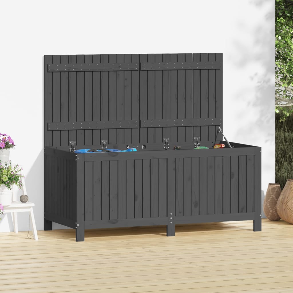 Boîte de rangement de jardin Gris 147x68x64 cm Bois de pin Coffres de jardin vidaXL   