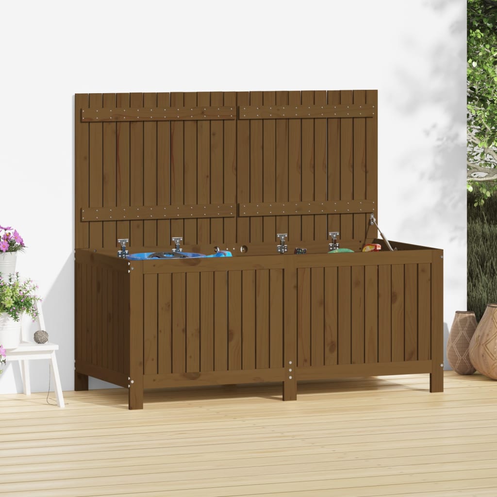 Boîte de rangement de jardin Marron miel 147x68x64 cm Bois pin Coffres de jardin vidaXL   