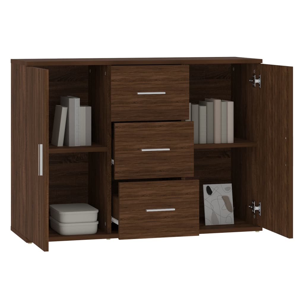 Buffet Chêne marron 91x29,5x65 cm Bois d'ingénierie Buffets & bahuts vidaXL   