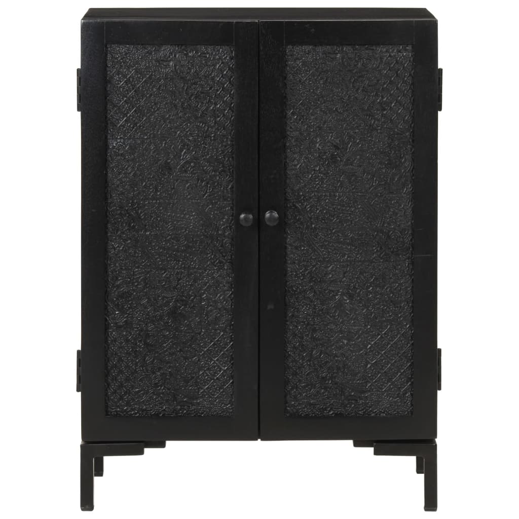 Buffet noir 55x30x77 cm bois massif de manguier et fer Buffets & bahuts vidaXL   