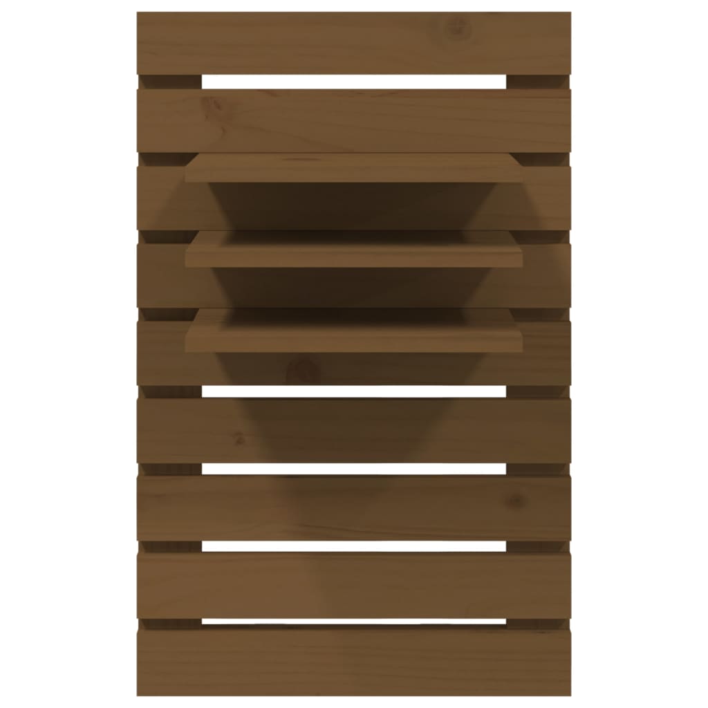 Étagères de chevet murales 2 pcs Marron miel Bois de pin massif Étagères murales & corniches vidaXL   