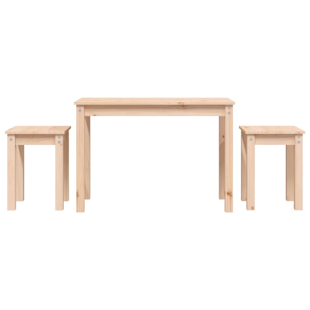 Tables gigognes 3 pcs Bois de pin massif Tables d'appoint vidaXL   