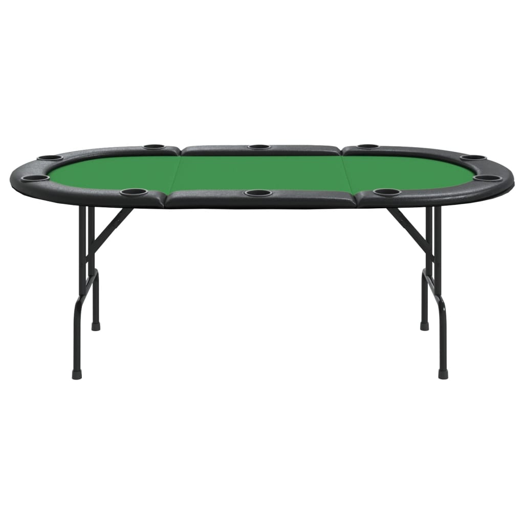 Table de poker pliable 10 joueurs Vert 206x106x75 cm Tables de poker & de jeux vidaXL   
