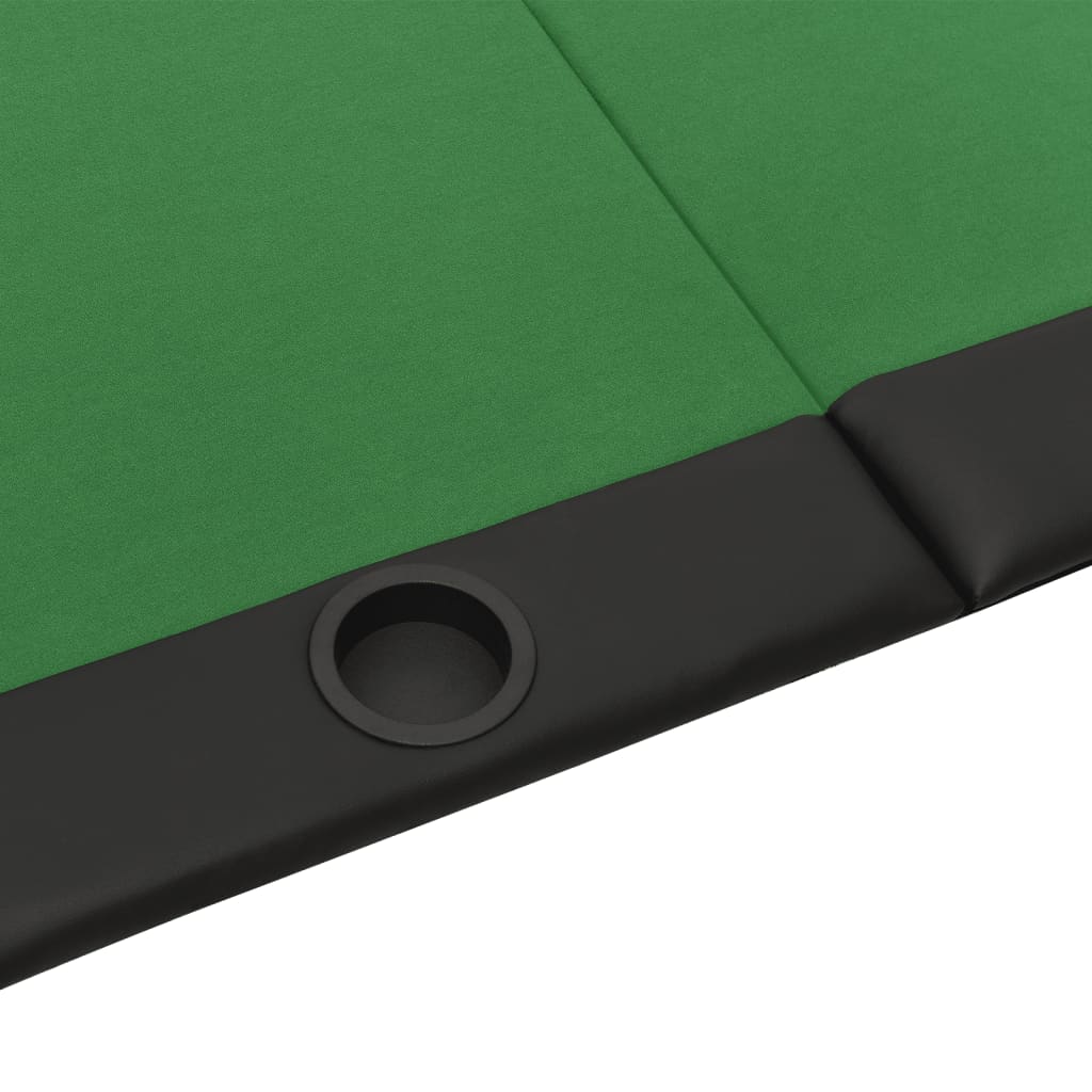 Table de poker pliable 10 joueurs Vert 206x106x75 cm Tables de poker & de jeux vidaXL   