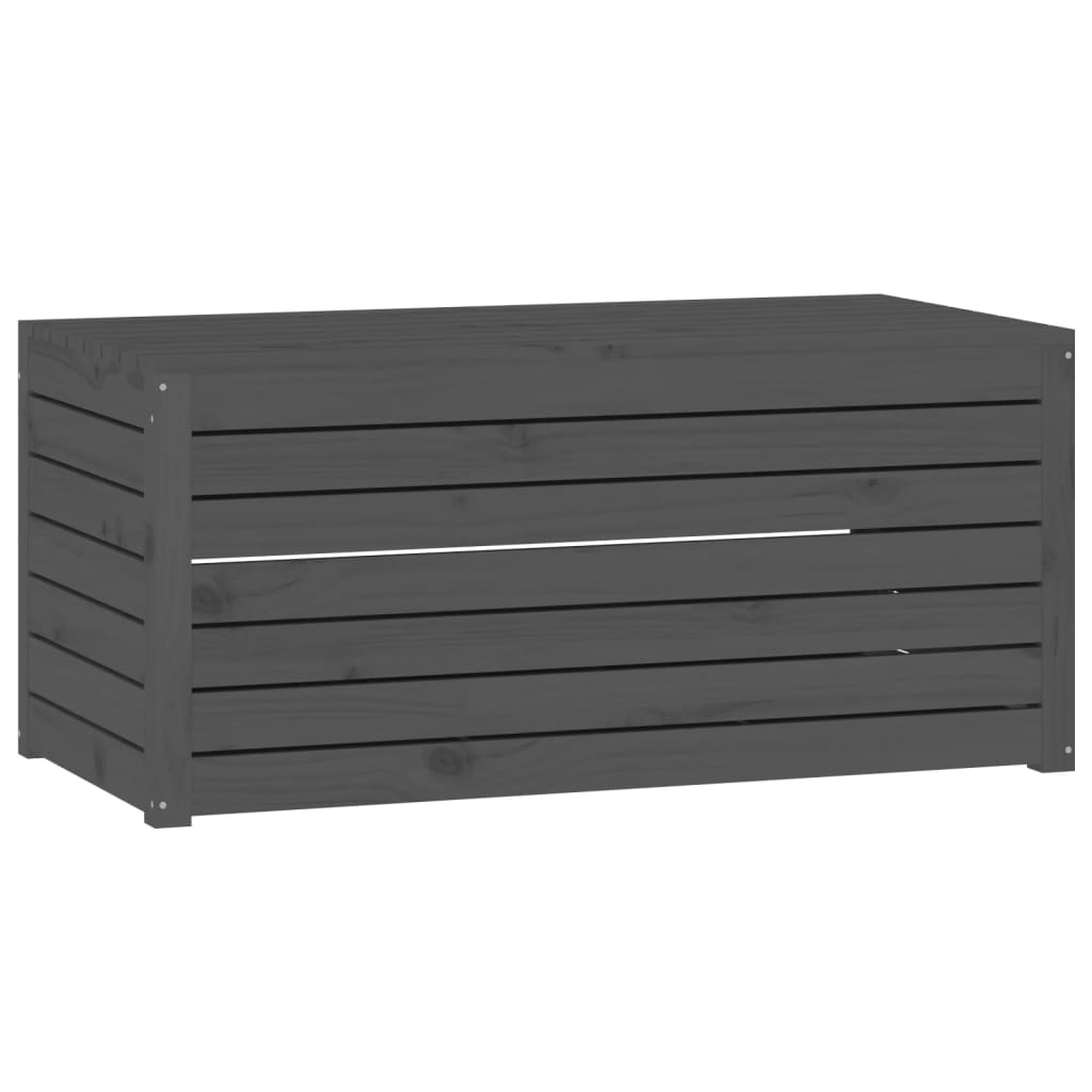 Boîte de jardin gris 101x50,5x46,5 cm bois massif de pin Coffres de jardin vidaXL   