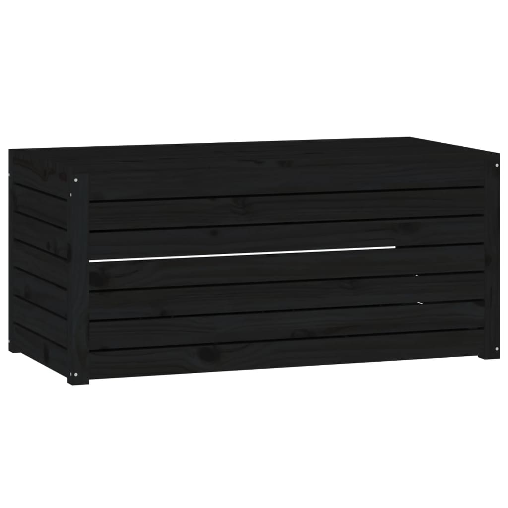 Boîte de jardin noir 101x50,5x46,5 cm bois massif de pin Coffres de jardin vidaXL   