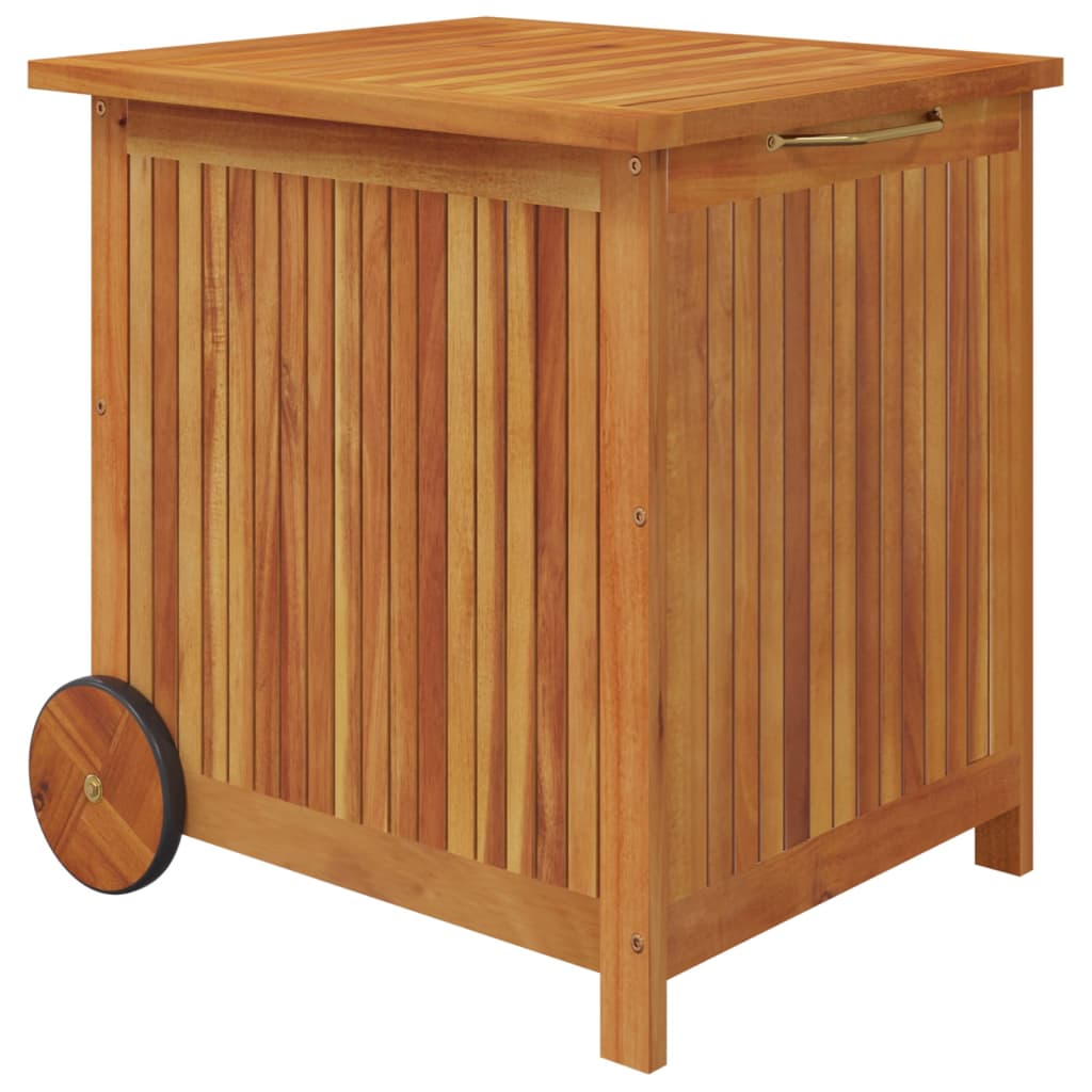 Boîte de rangement de jardin avec roues 60x50x58 cm Bois acacia Coffres de jardin vidaXL   