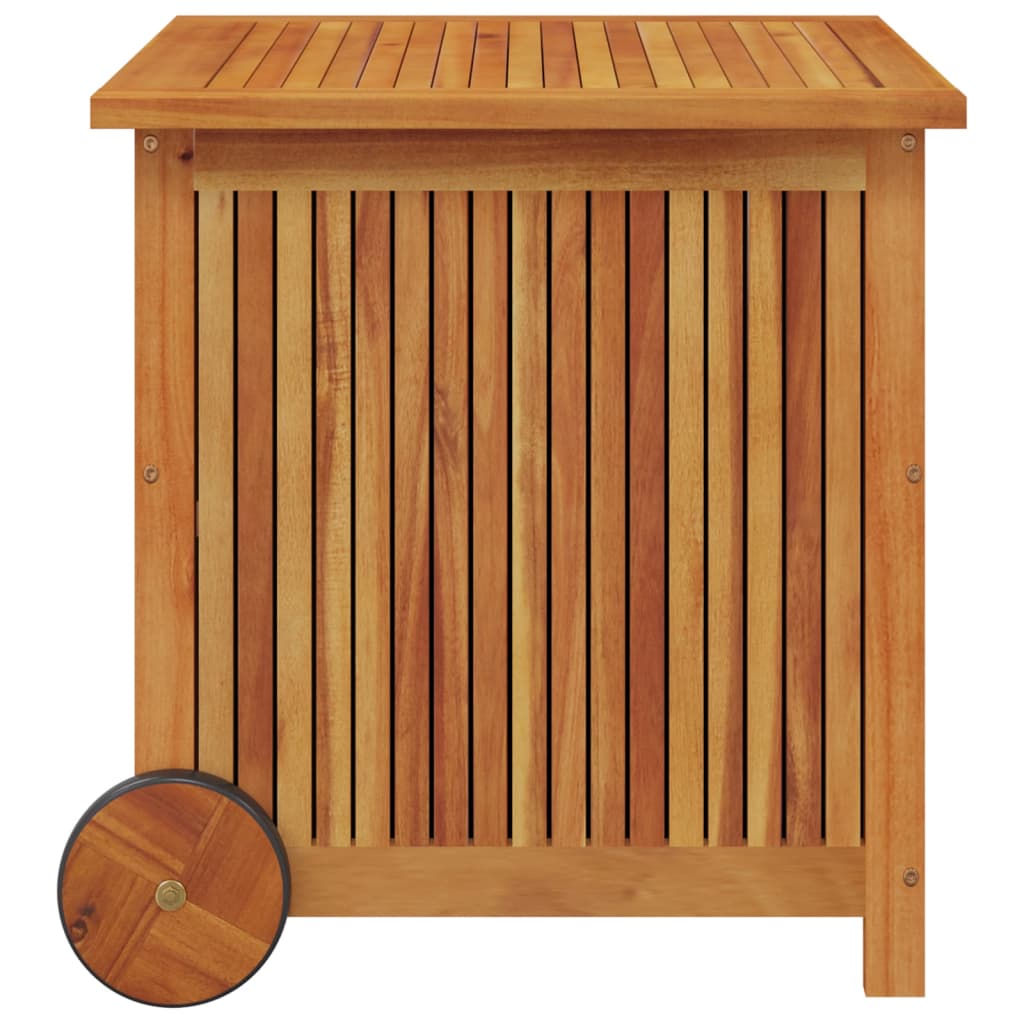 Boîte de rangement de jardin avec roues 60x50x58 cm Bois acacia Coffres de jardin vidaXL   