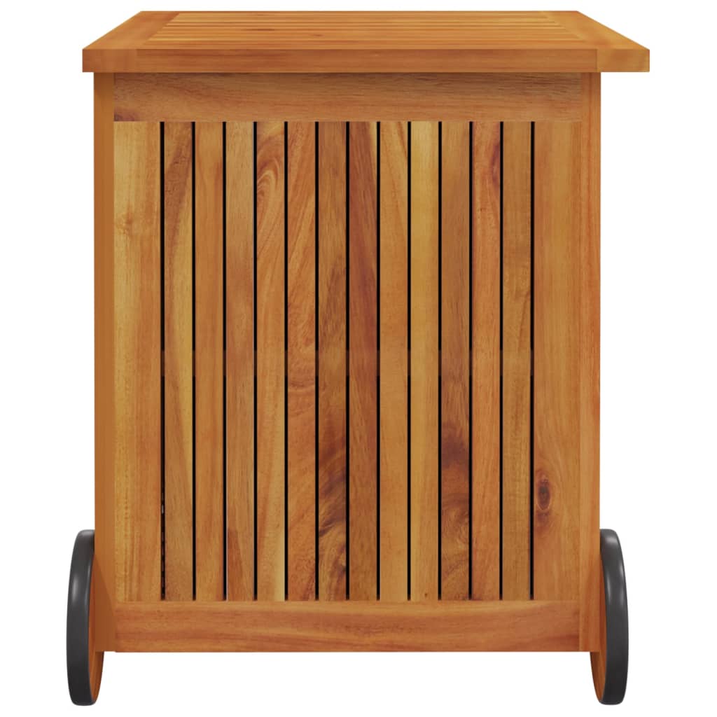 Boîte de rangement de jardin avec roues 60x50x58 cm Bois acacia Coffres de jardin vidaXL   