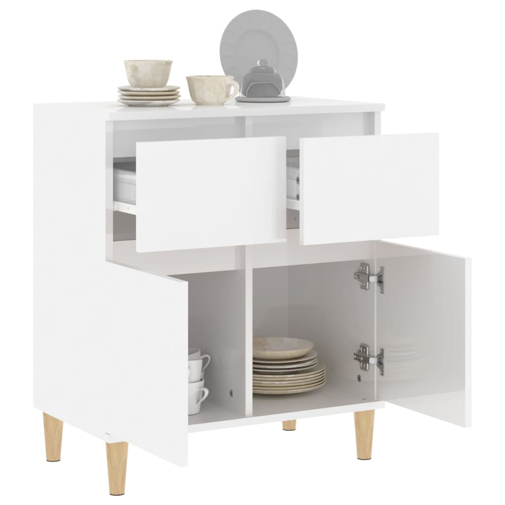 Buffet Blanc brillant 60x35x70 cm Bois d'ingénierie Buffets & bahuts vidaXL   