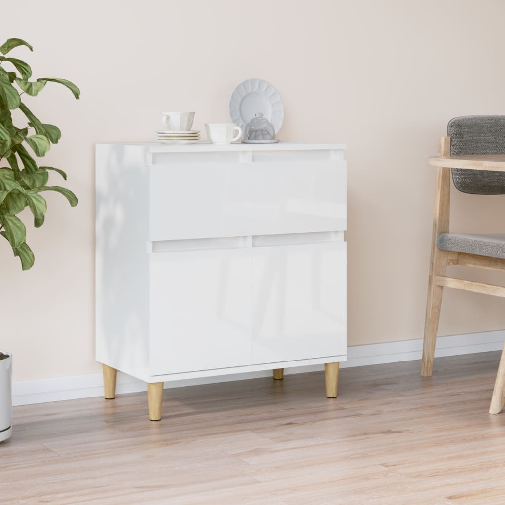 Buffet Blanc brillant 60x35x70 cm Bois d'ingénierie Buffets & bahuts vidaXL   