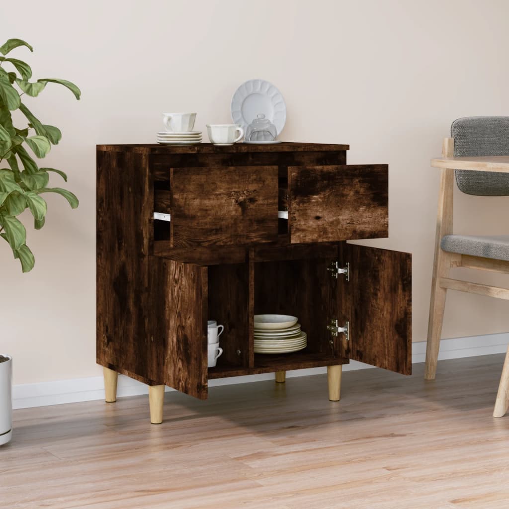 Buffet Chêne fumé 60x35x70 cm Bois d'ingénierie Buffets & bahuts vidaXL   