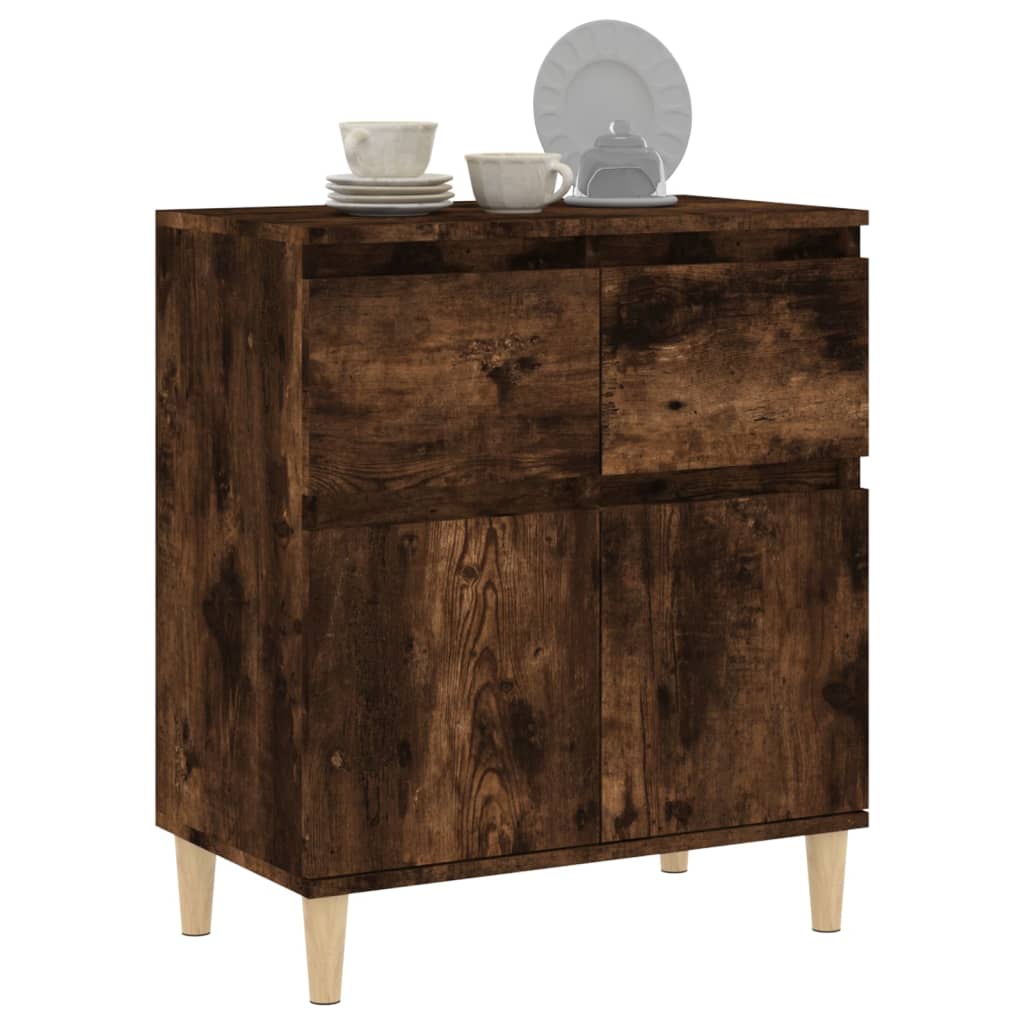 Buffet Chêne fumé 60x35x70 cm Bois d'ingénierie Buffets & bahuts vidaXL   