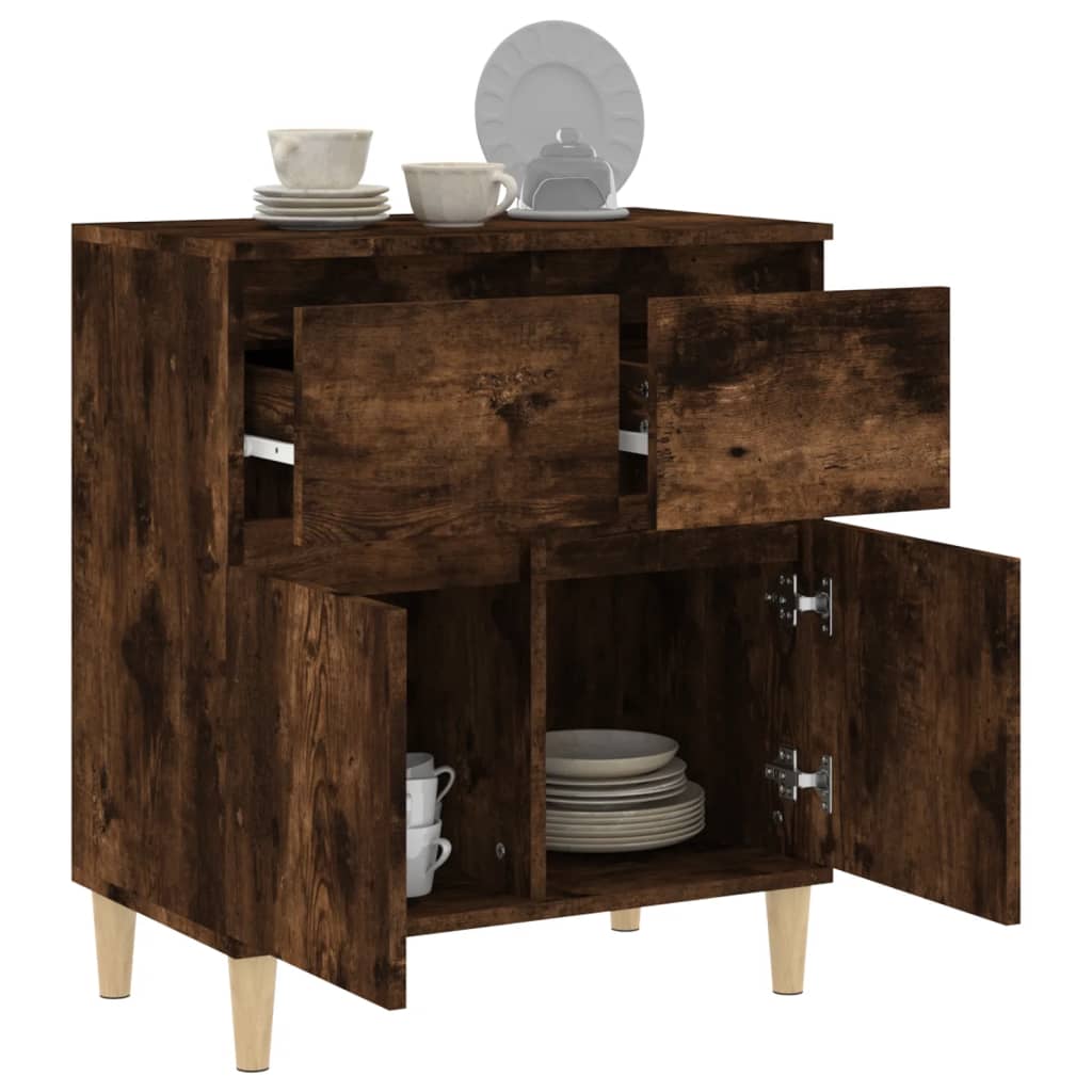 Buffet Chêne fumé 60x35x70 cm Bois d'ingénierie Buffets & bahuts vidaXL   