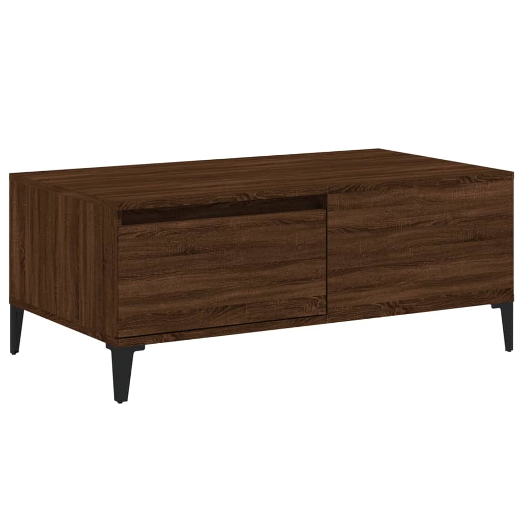 Table basse Chêne marron 90x50x36,5 cm Bois d'ingénierie Tables basses vidaXL   