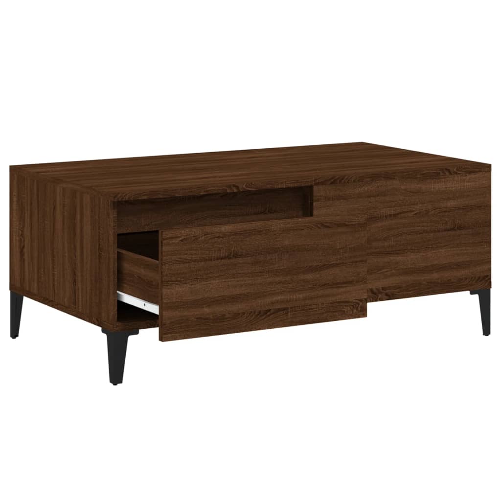 Table basse Chêne marron 90x50x36,5 cm Bois d'ingénierie Tables basses vidaXL   