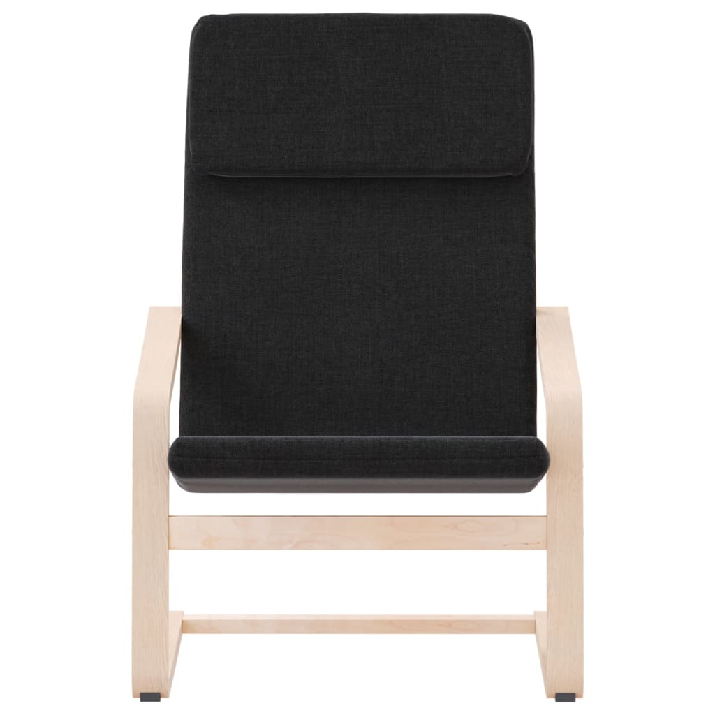 Chaise de relaxation Noir Tissu Fauteuils vidaXL   