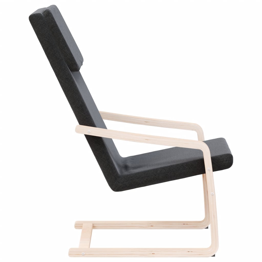 Chaise de relaxation Noir Tissu Fauteuils vidaXL   