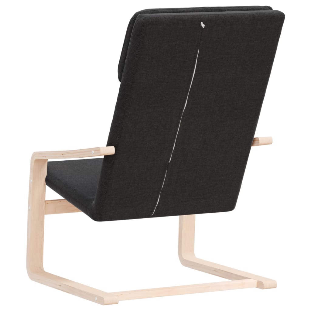 Chaise de relaxation Noir Tissu Fauteuils vidaXL   