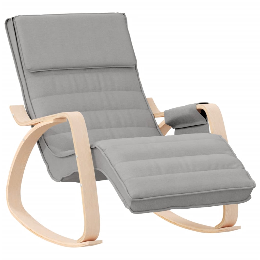 Chaise à bascule Gris clair Tissu Fauteuils à bascule vidaXL   