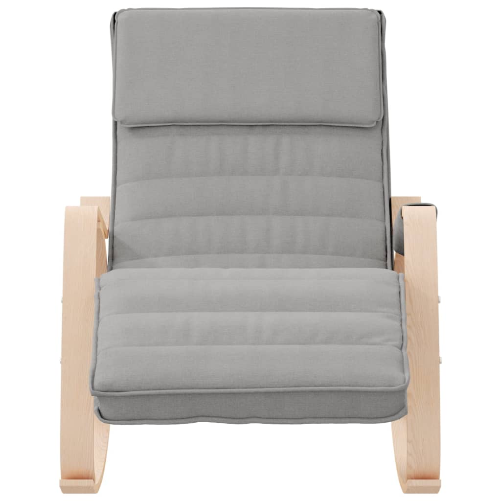 Chaise à bascule Gris clair Tissu Fauteuils à bascule vidaXL   