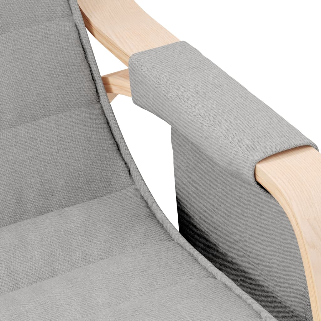 Chaise à bascule Gris clair Tissu Fauteuils à bascule vidaXL   