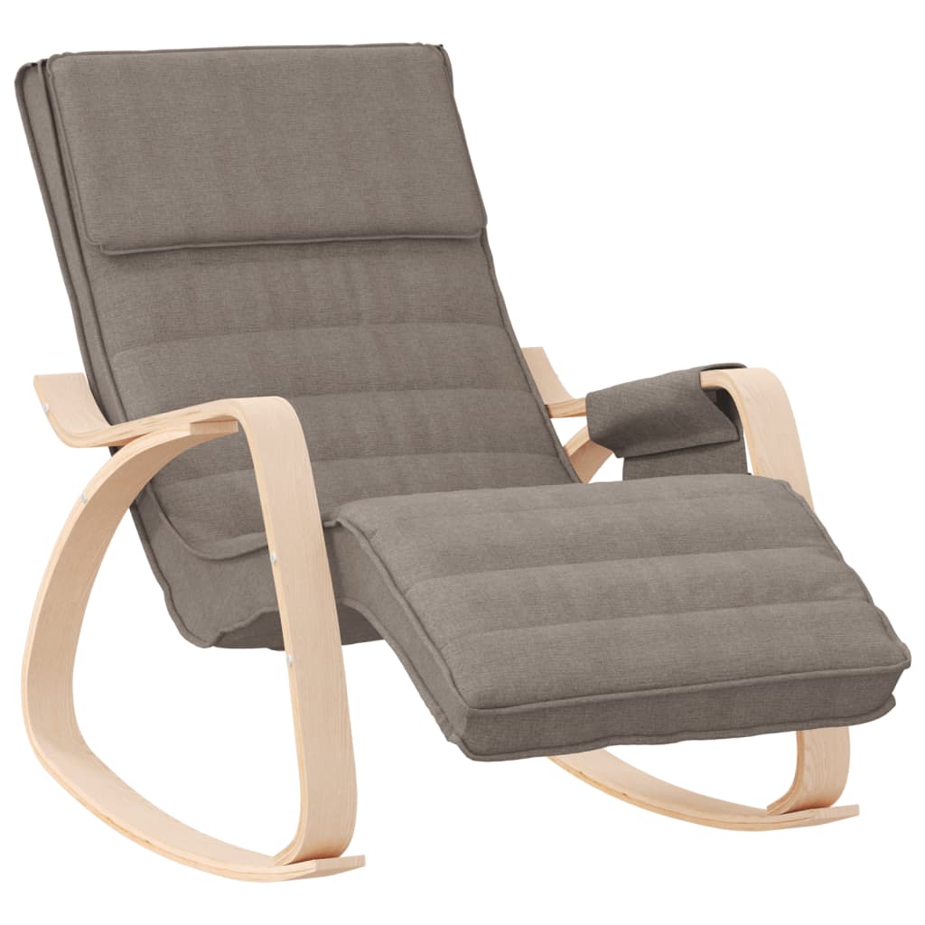 Chaise à bascule Taupe Tissu Fauteuils à bascule vidaXL   
