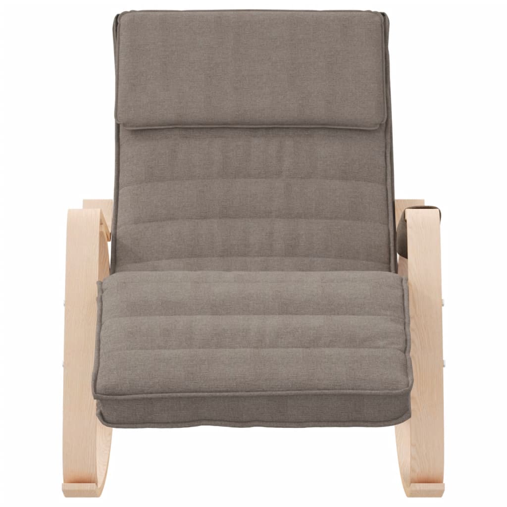 Chaise à bascule Taupe Tissu Fauteuils à bascule vidaXL   