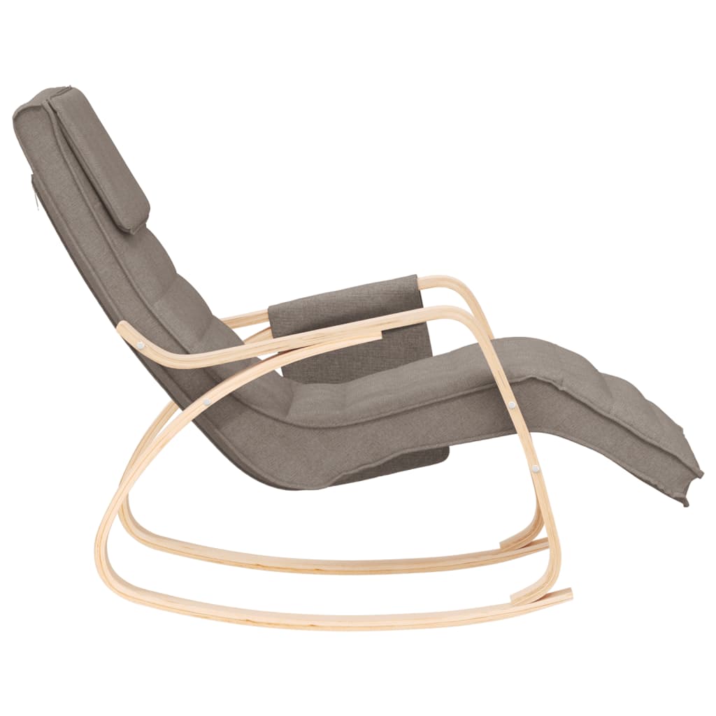 Chaise à bascule Taupe Tissu Fauteuils à bascule vidaXL   