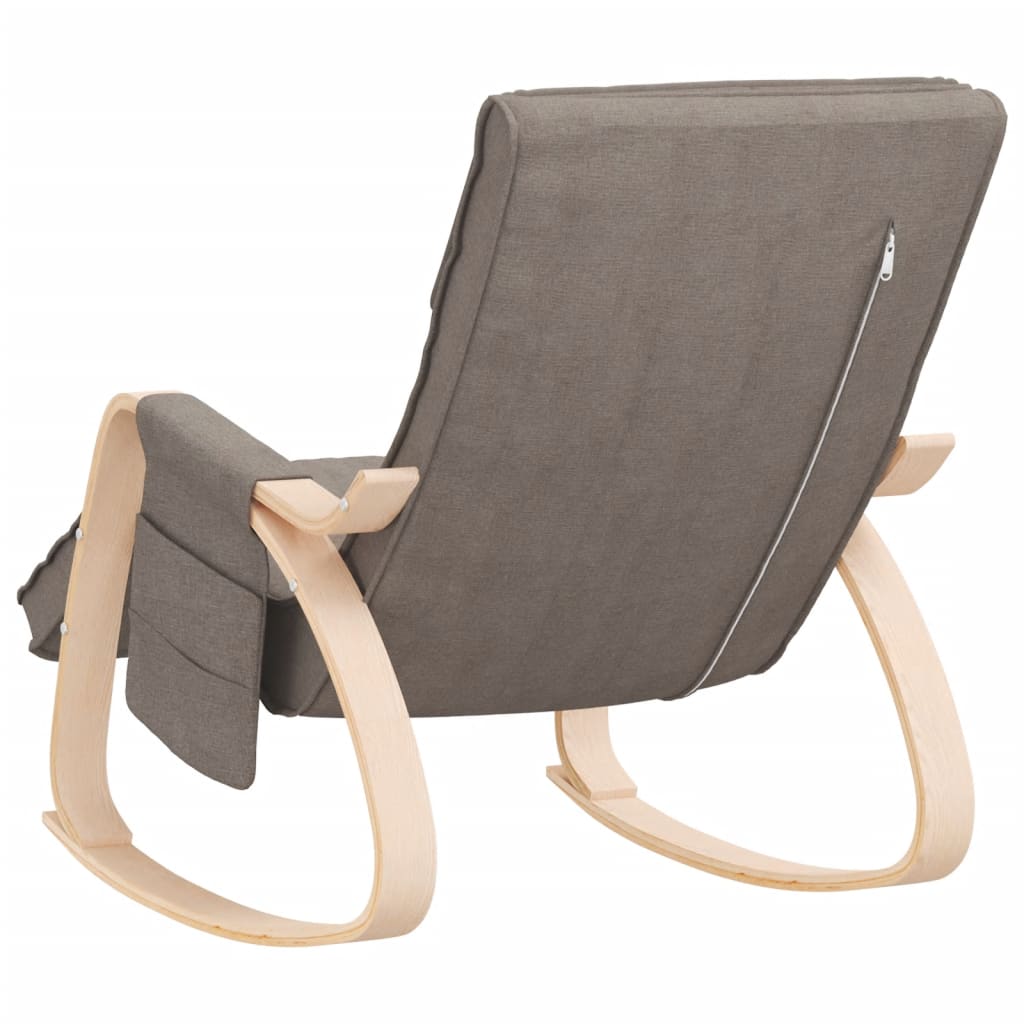 Chaise à bascule Taupe Tissu Fauteuils à bascule vidaXL   