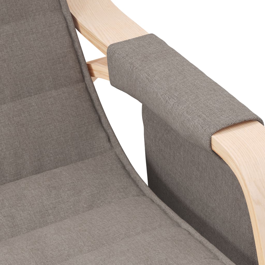 Chaise à bascule Taupe Tissu Fauteuils à bascule vidaXL   