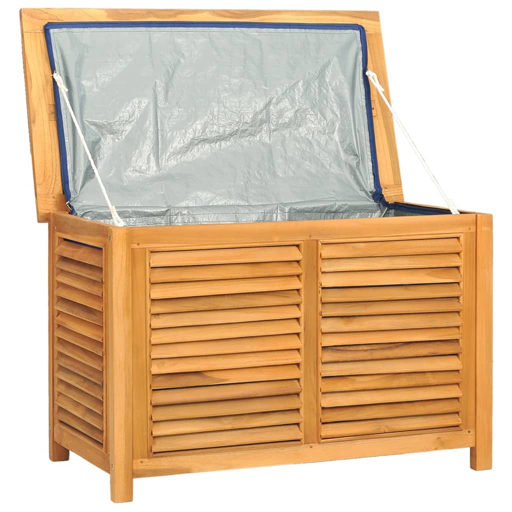Boîte de rangement de jardin et sac 90x50x58cm bois massif teck Coffres de jardin vidaXL   