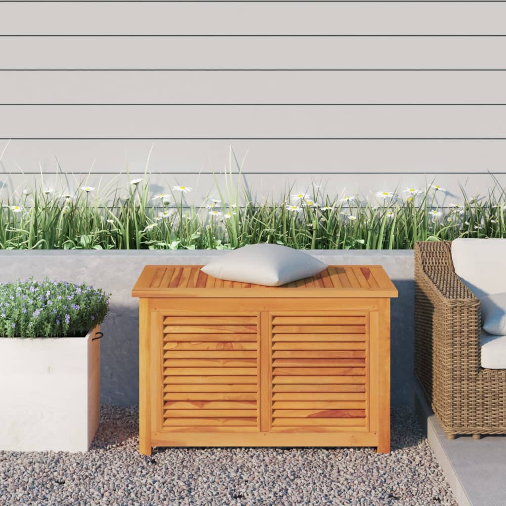 Boîte de rangement de jardin et sac 90x50x58cm bois massif teck Coffres de jardin vidaXL   