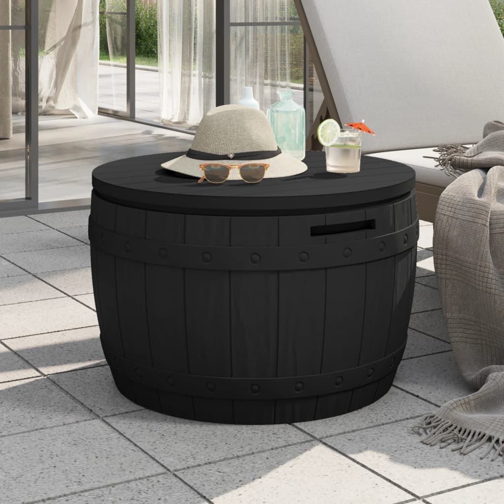 Boîte de rangement de jardin 3 en 1 noir polypropylène Coffres de jardin vidaXL   
