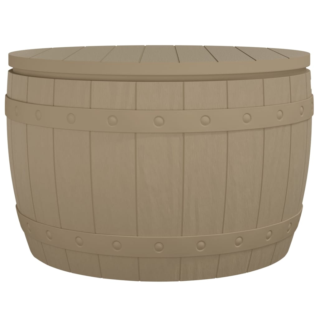 Boîte de rangement de jardin 3 en 1 marron clair polypropylène Coffres de jardin vidaXL   