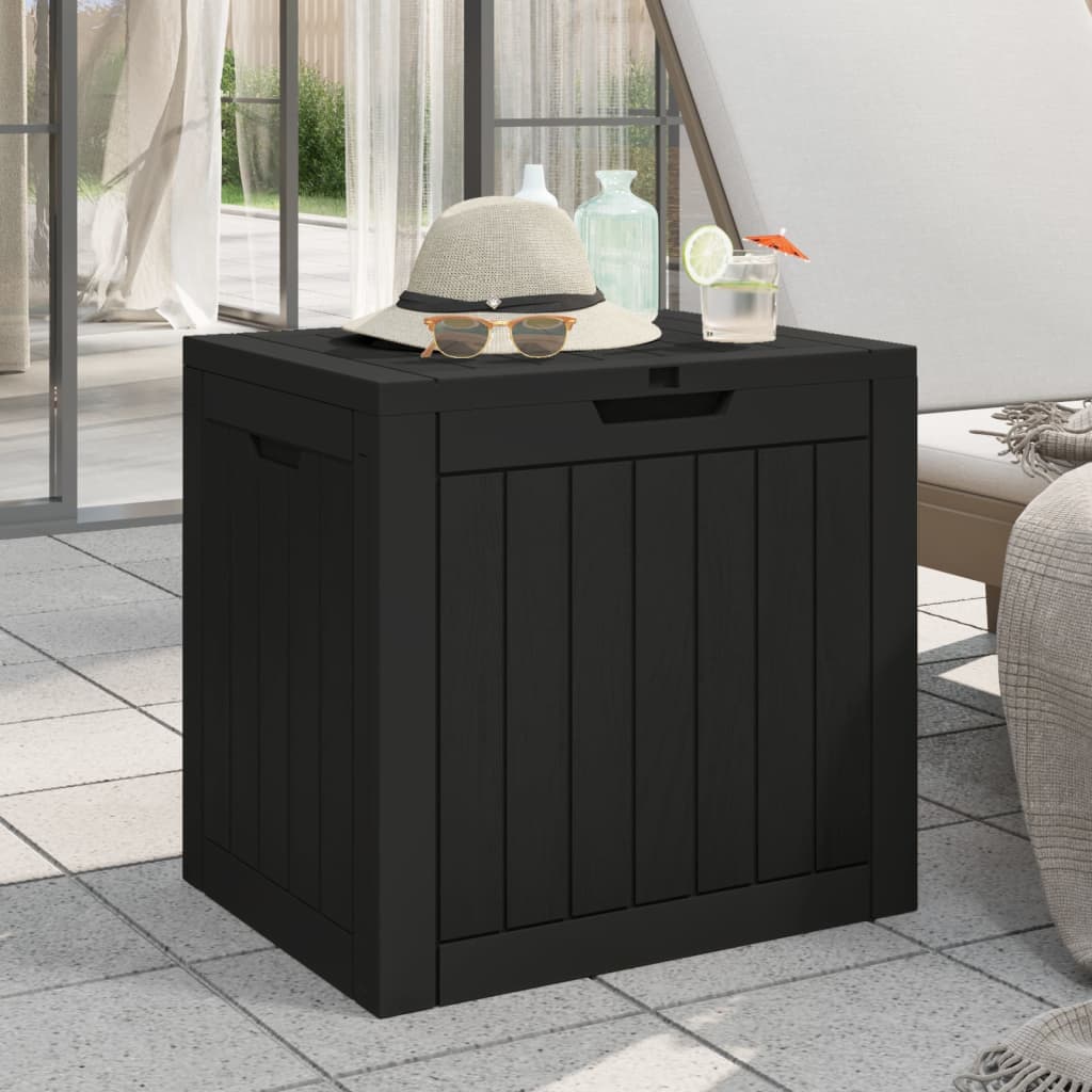 Boîte de stockage de jardin noir 55,5x43x53 cm polypropylène Coffres de jardin vidaXL   