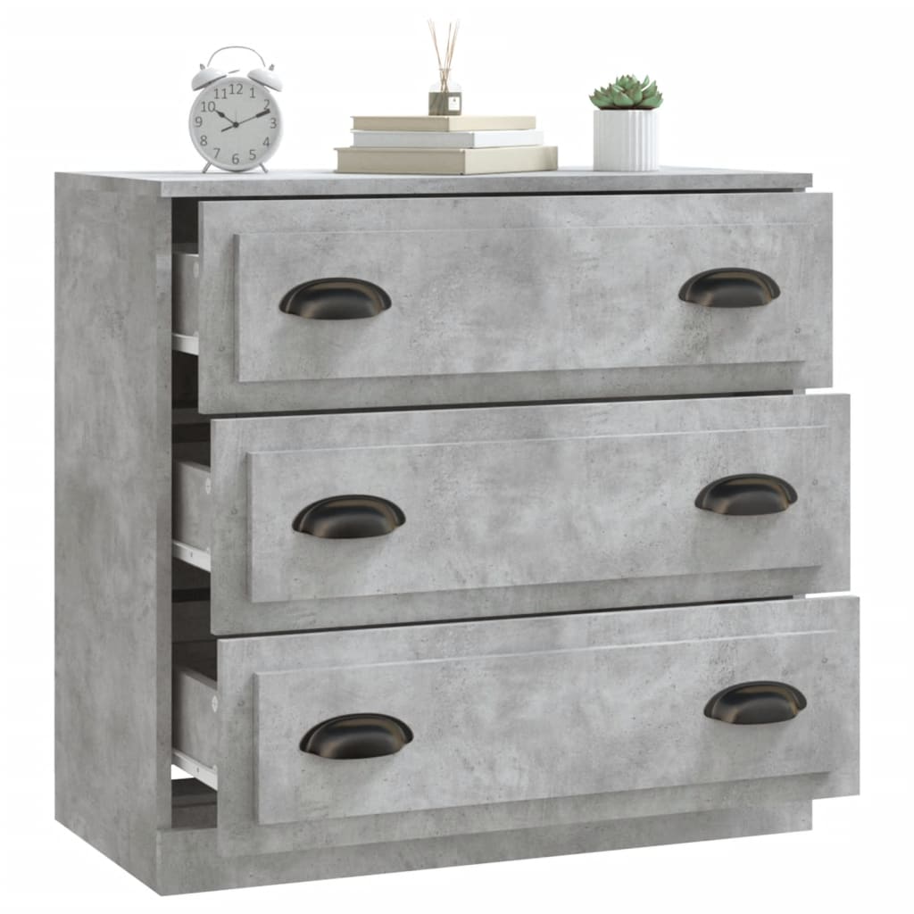 Buffet gris béton 70x35,5x67,5 cm bois d'ingénierie Buffets & bahuts vidaXL   