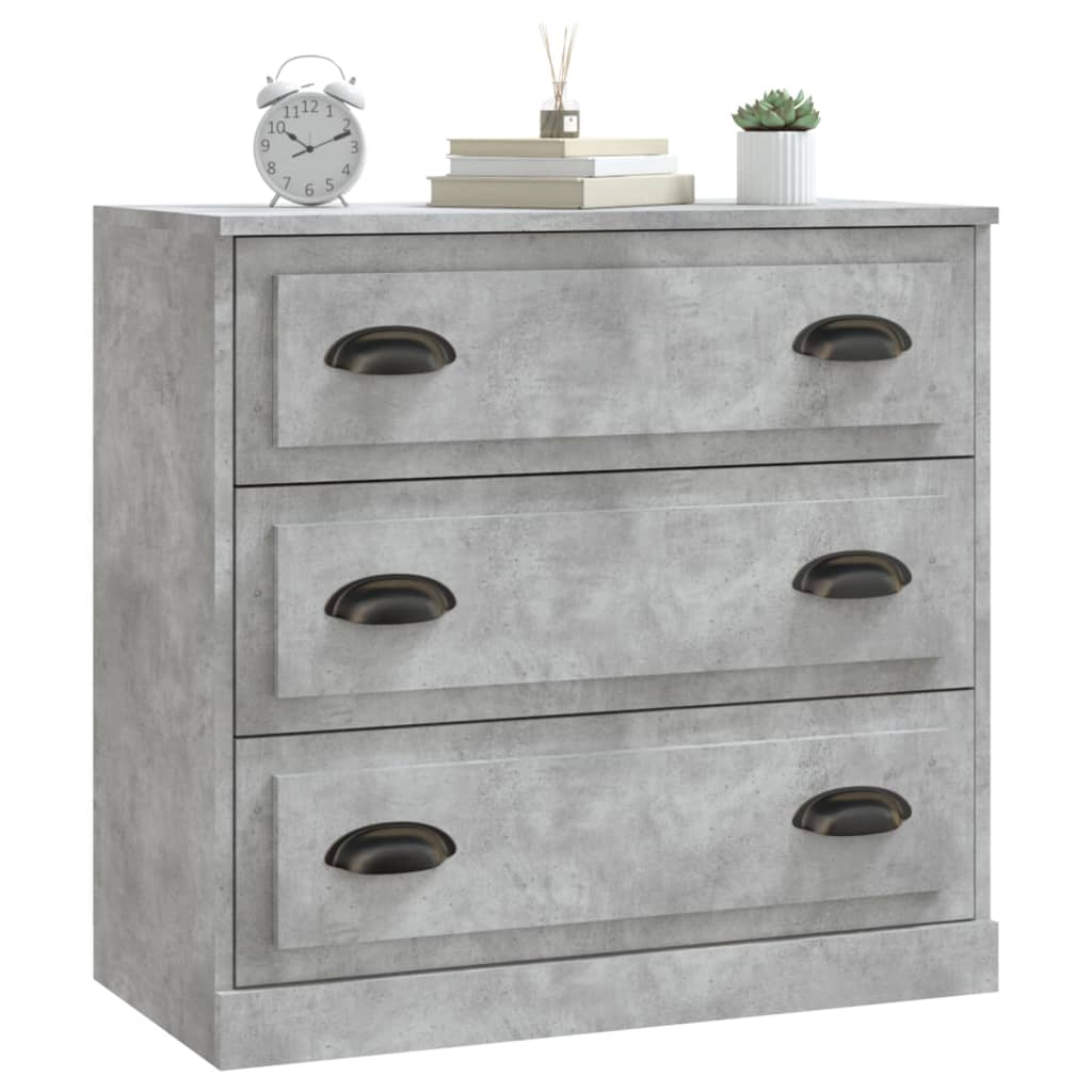Buffet gris béton 70x35,5x67,5 cm bois d'ingénierie Buffets & bahuts vidaXL   