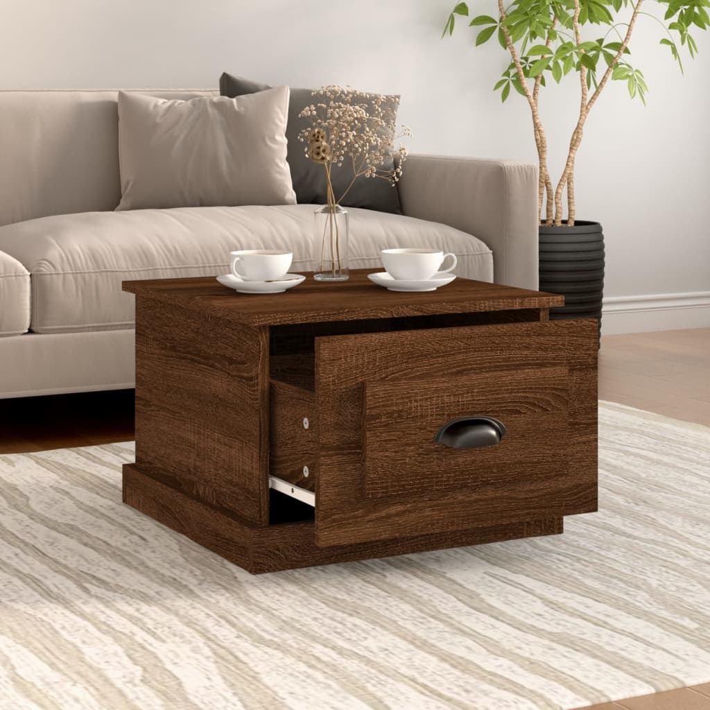 Table basse Chêne marron 50x50x35 cm Bois d'ingénierie Tables basses vidaXL   