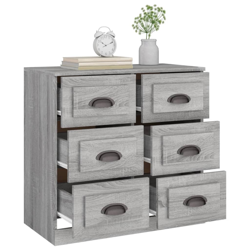 Buffet sonoma gris 70x35,5x67,5 cm bois d'ingénierie Buffets & bahuts vidaXL   