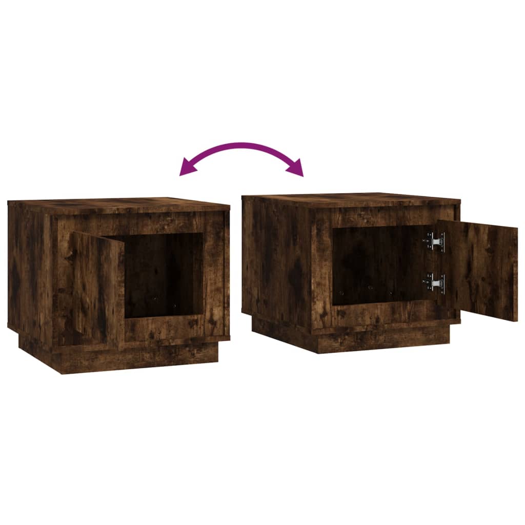 Table basse chêne fumé 51x50x44 cm bois d'ingénierie Tables basses vidaXL   