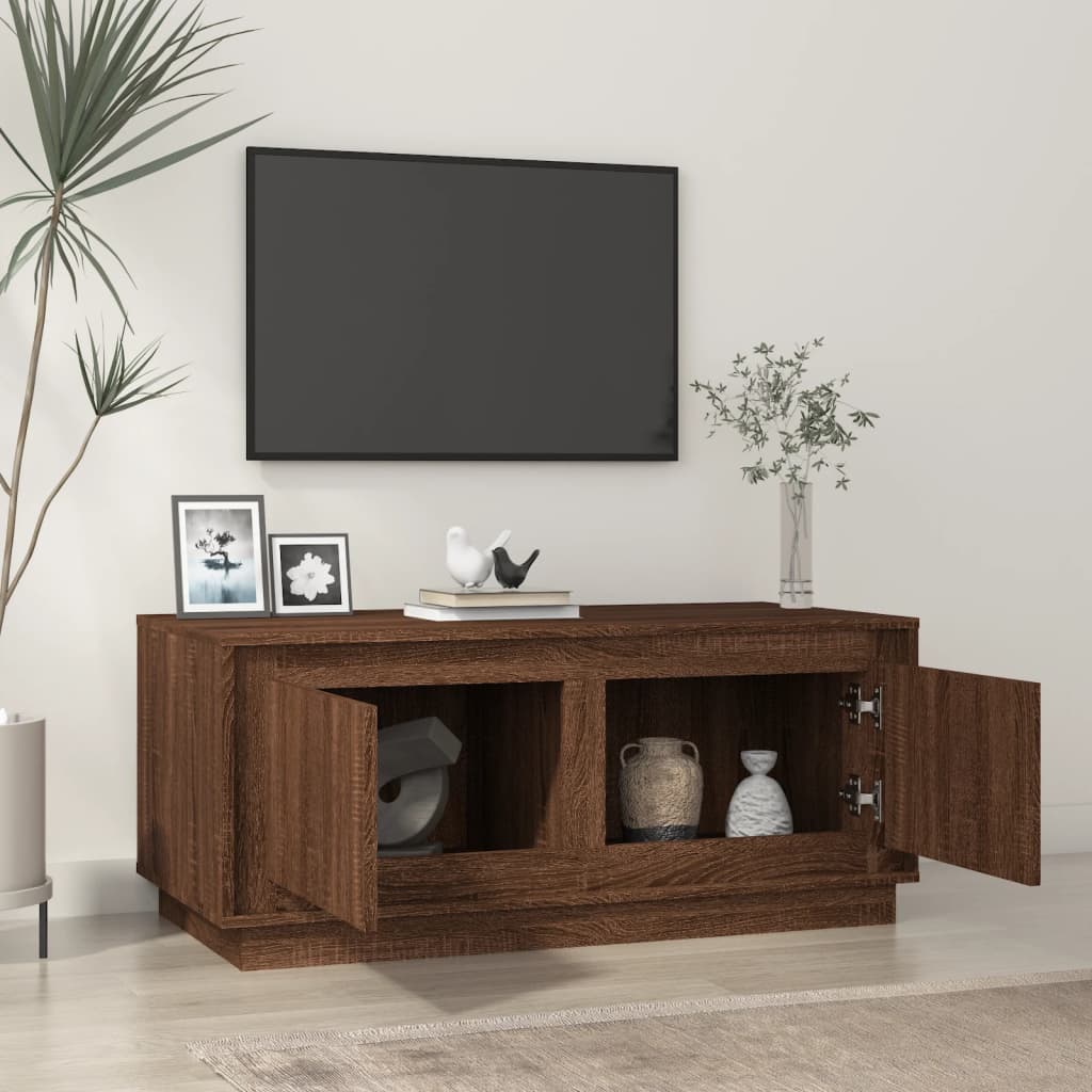 Table basse chêne marron 102x50x44 cm bois d'ingénierie Tables basses vidaXL   