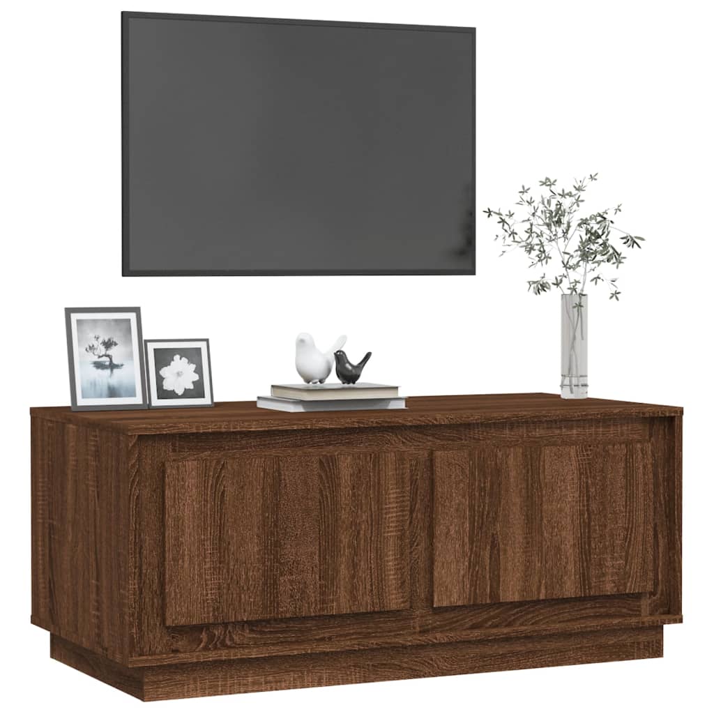 Table basse chêne marron 102x50x44 cm bois d'ingénierie Tables basses vidaXL   